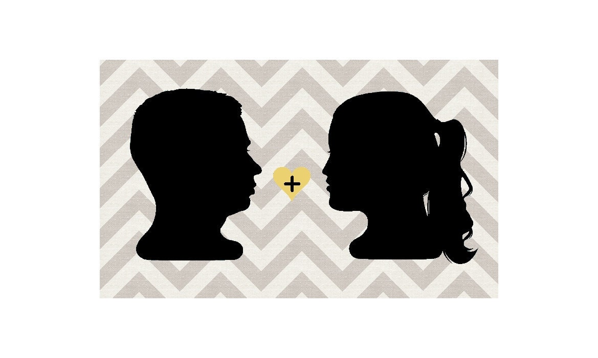 Custom Couple Silhouette Portrait