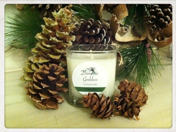 Evergreen Swag Hand Poured Candle (limited edition), 8 oz.