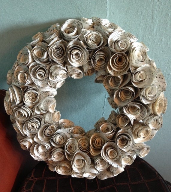 Small Hymnal Rosette Wreath