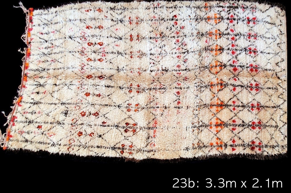 vintage moroccan beni ouarain carpet