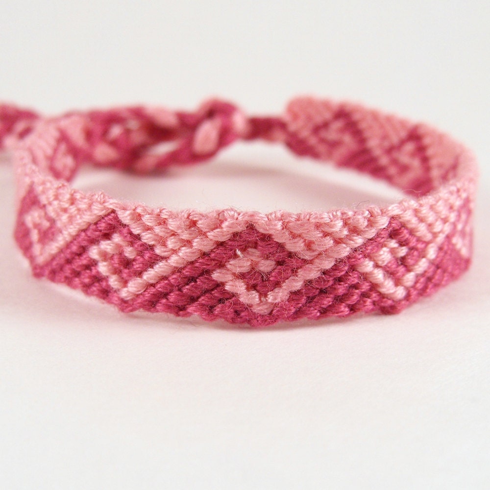 Knotted Friendship bracelet, Macrame, Rolling Waves, You pick your color