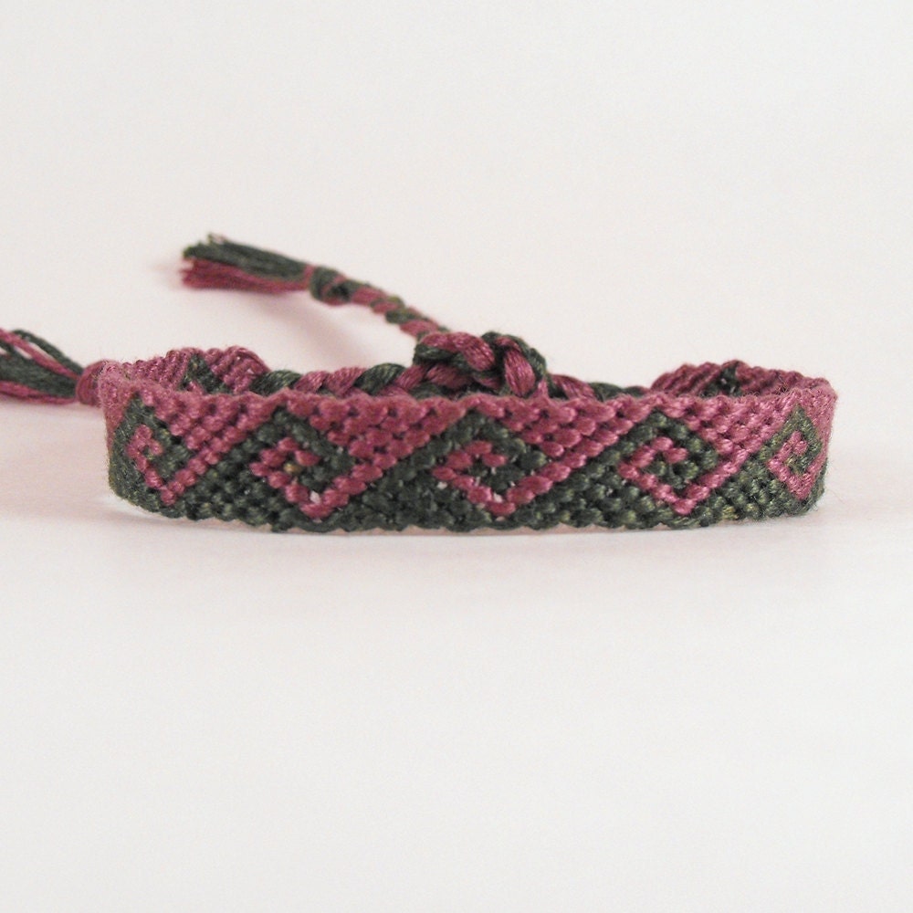 Knotted Friendship bracelet, Macrame, Rolling Waves, You pick your color