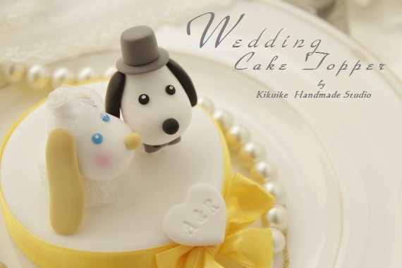 LOVE ANGELS Wedding Cake Topper-love dog