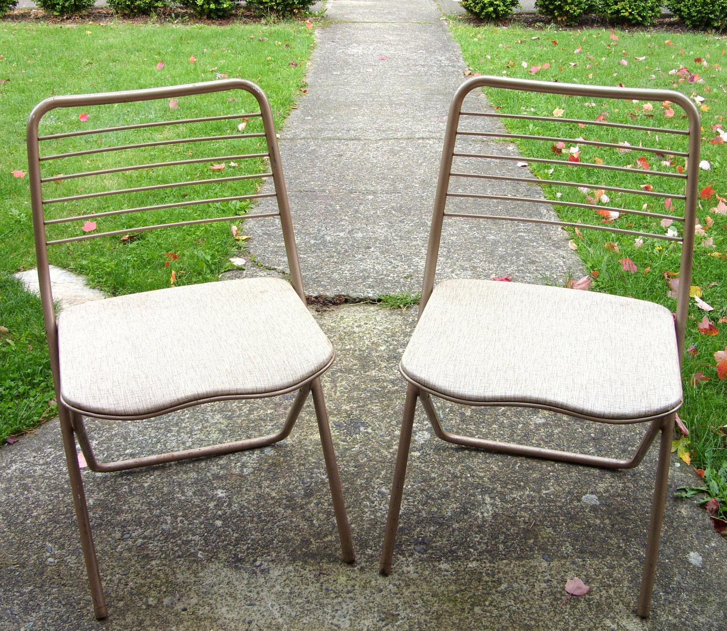 vintage metal folding chairs | Metal chairs, Metal folding chairs
