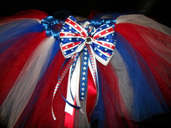 Stars and Stripes, Red, White and blue Boutique Tutu Set--Patriotic and Full of Sparkles