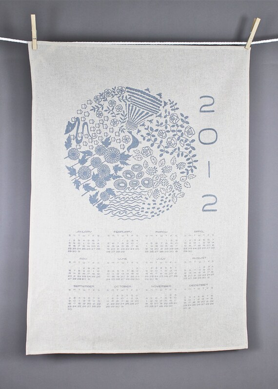 2012 Calendar Dish Towel