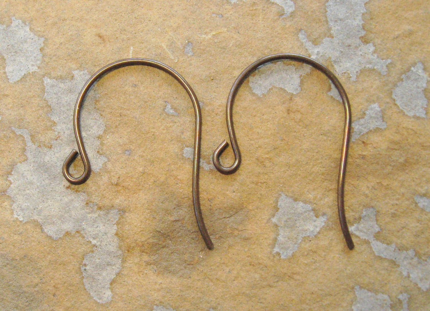 6 Trinity Vintage Patina Plain Look Earwires - Trinity Brass Co. LOW SHIPPING