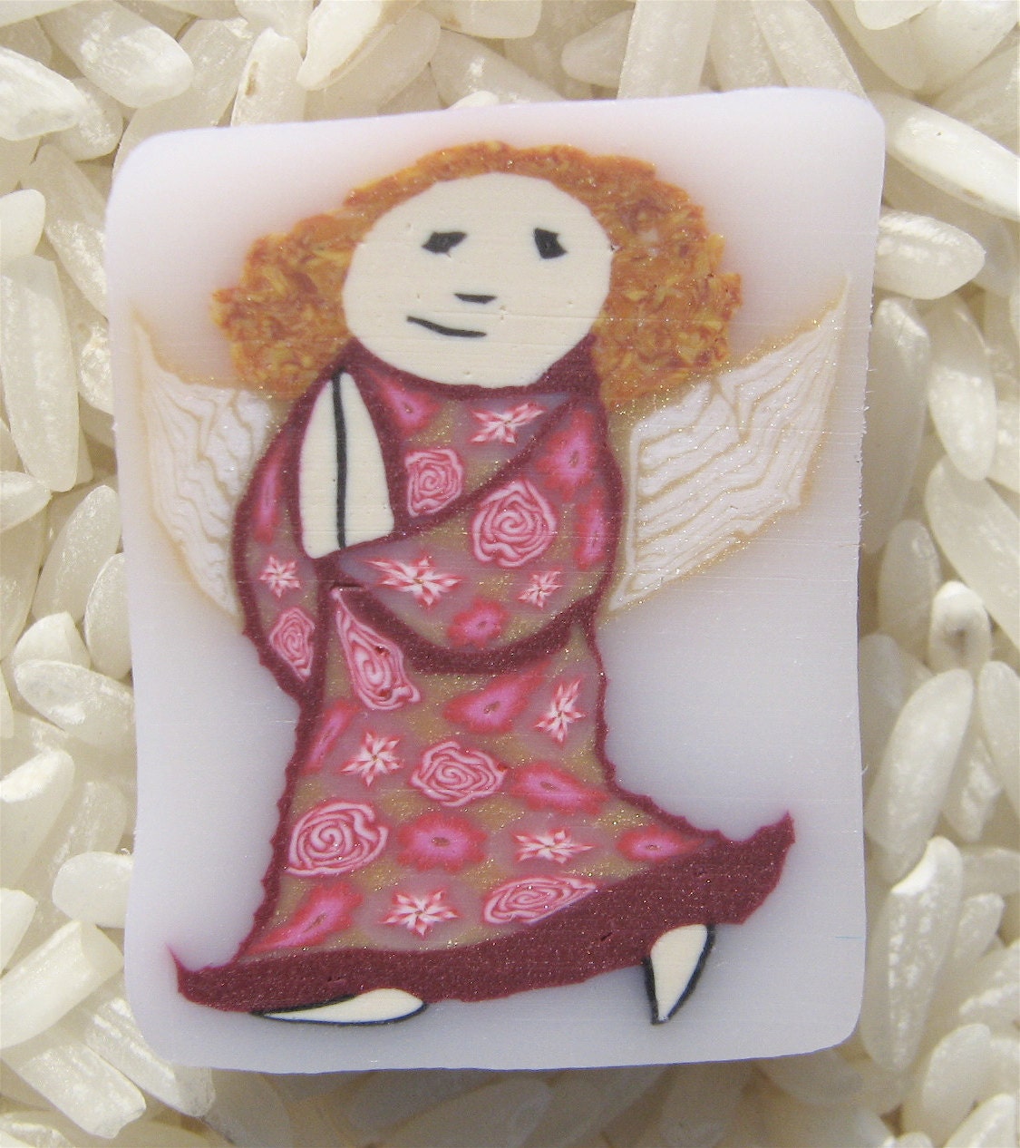 Polymer Clay Cane, Little Angel, Raw, Unbaked, Not Just For Christmas