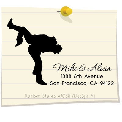 Wedding Rubber Stamp Lovely COUPLE Personalized Return Address Stamp 
