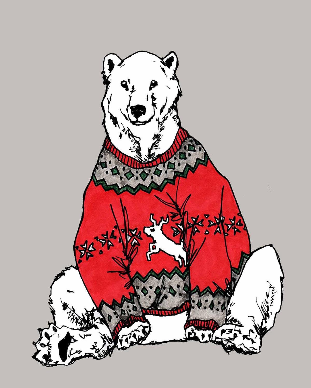 The Chilly Polar Bear print