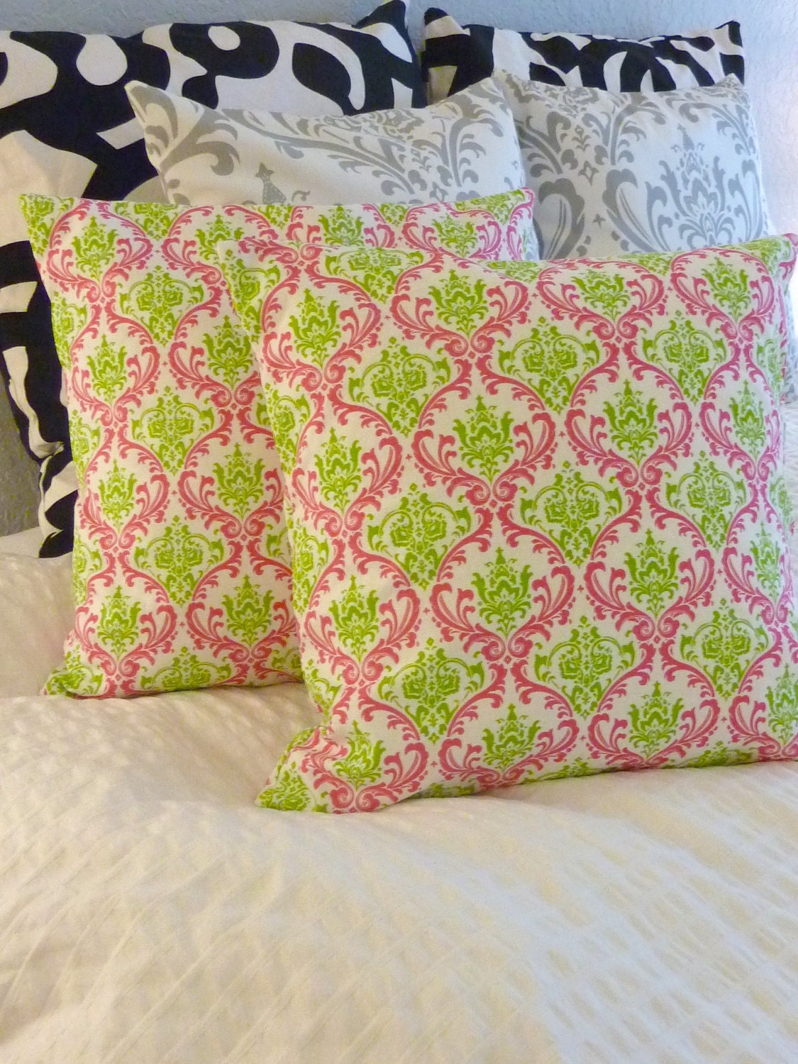 Decorative Pillows Cover- Premier Prints- Madison Candy Pink -  TWO 16x16