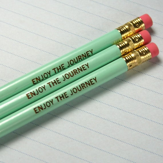 enjoy the journey pencil set of three 3 in mint green. Jot brilliant notes, take exams, and doodle with this inspired pencil. - thecarboncrusader enjoy the journey pencil set of three 3 in mint green. Jot brilliant notes, take exams, and doodle with this inspired pencil. - thecarboncrusader