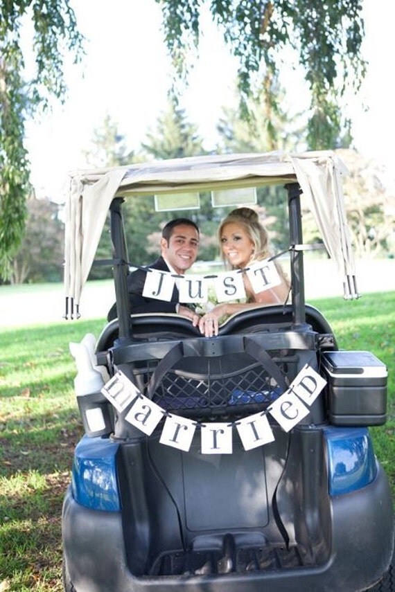 Just Married Wedding BannerBlack and White Sign Garland Photo PropTable Just Married Wedding BannerBlack and White Sign Garland Photo PropTable