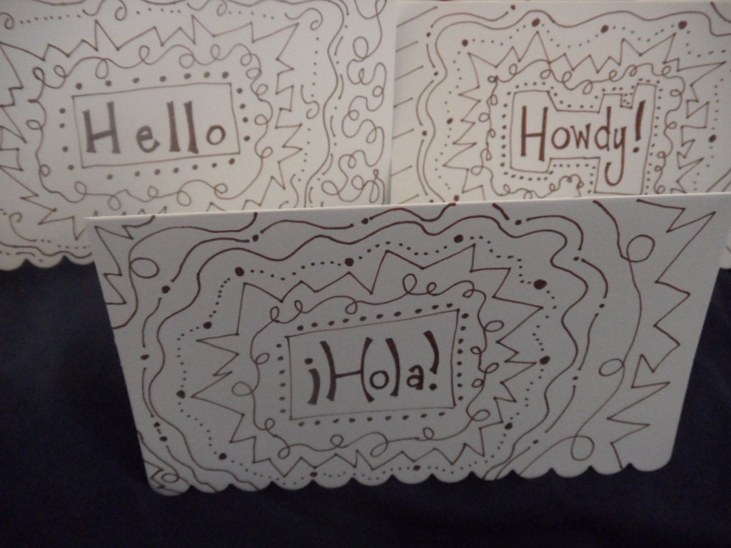 Hello, Howdy, Hola Cards