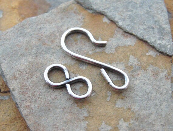 Antique Silver Hook and Eye 3 sets -  Trinity Brass LOW SHIPPING