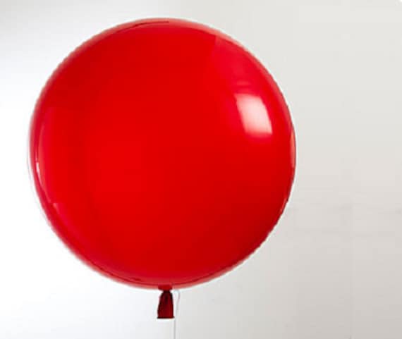 Set of 4 Giant Balloons Red 36 Fabulous Big Round Balloon Centerpieces 