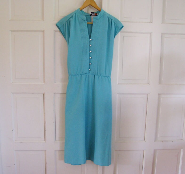 lovely vintage sunshine alley aqua dress size 12