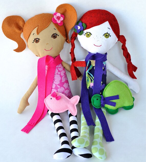 Custom Handmade Cloth Doll Heirloom "Gigi Like Me" Doll with Pet
