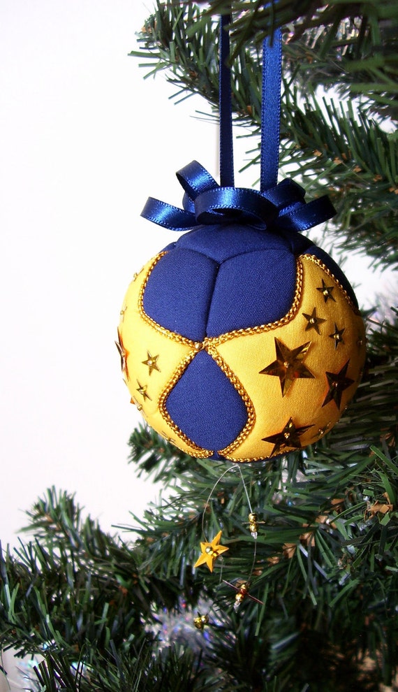 Starry Night Sequined Kimekomi Christmas Ornament