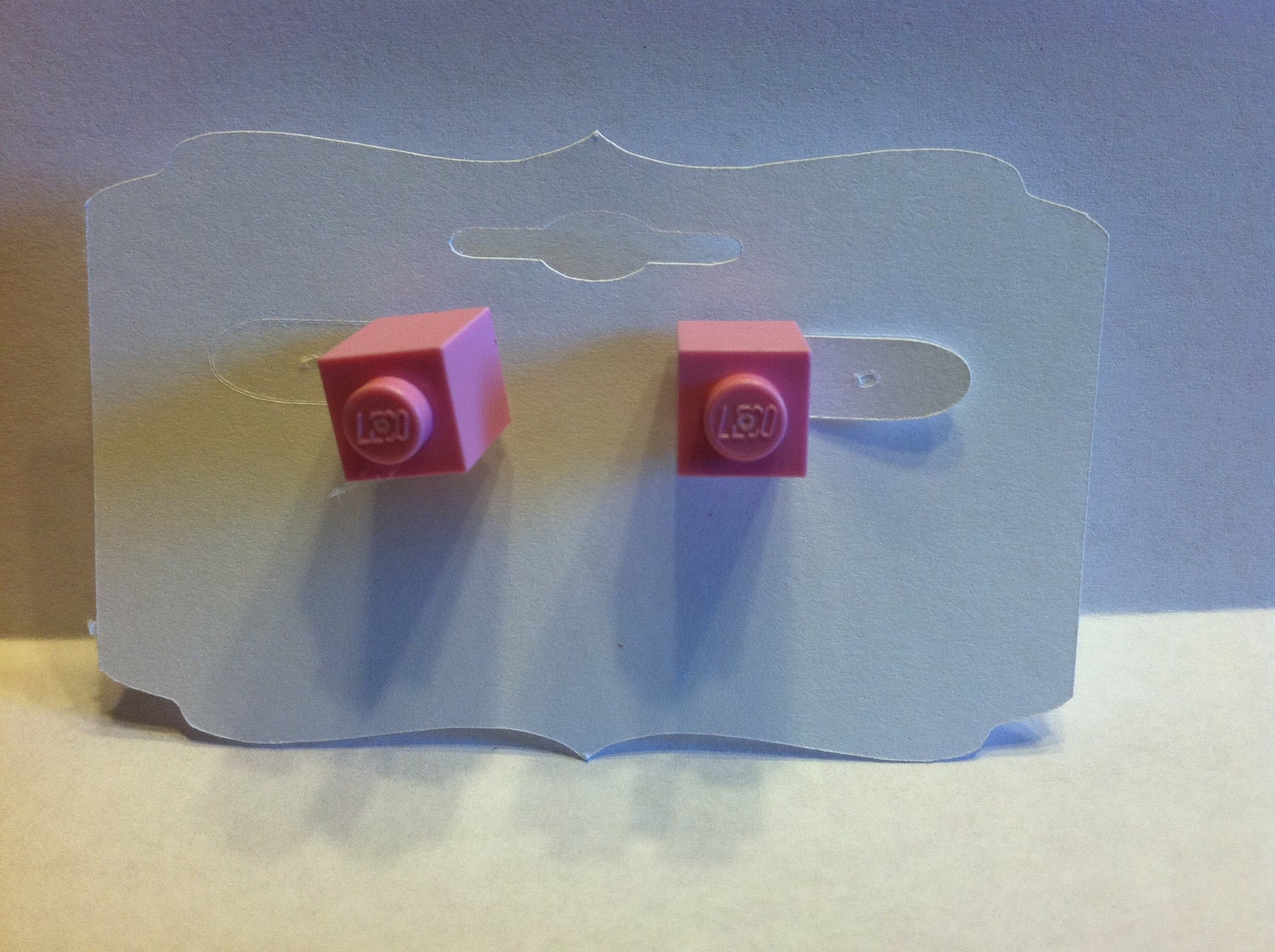 Pink Lego Earrings