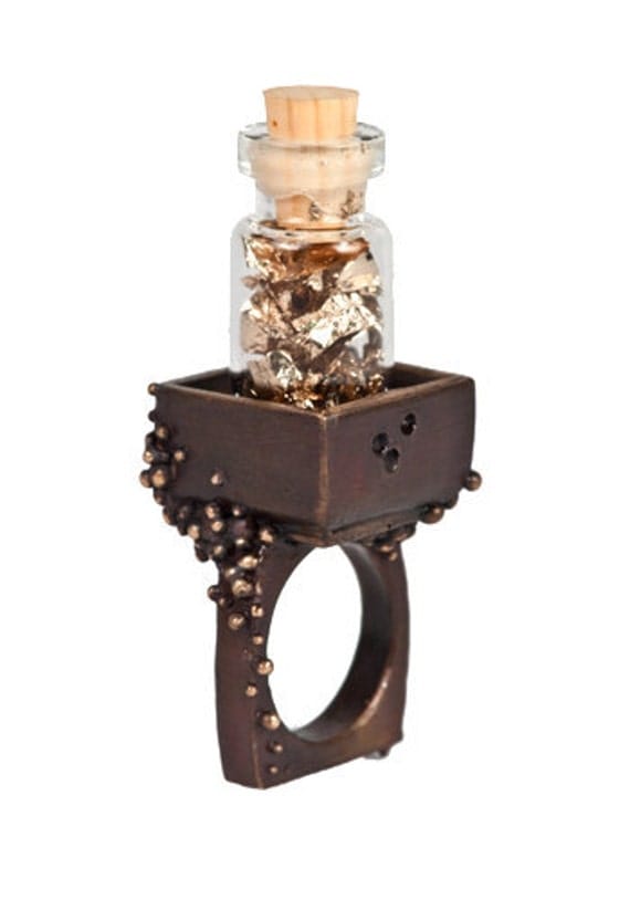 Single Medical Sample Ring- Gold