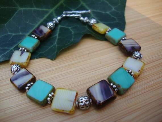Multi Tone Czech Glass Bracelet Preview 1