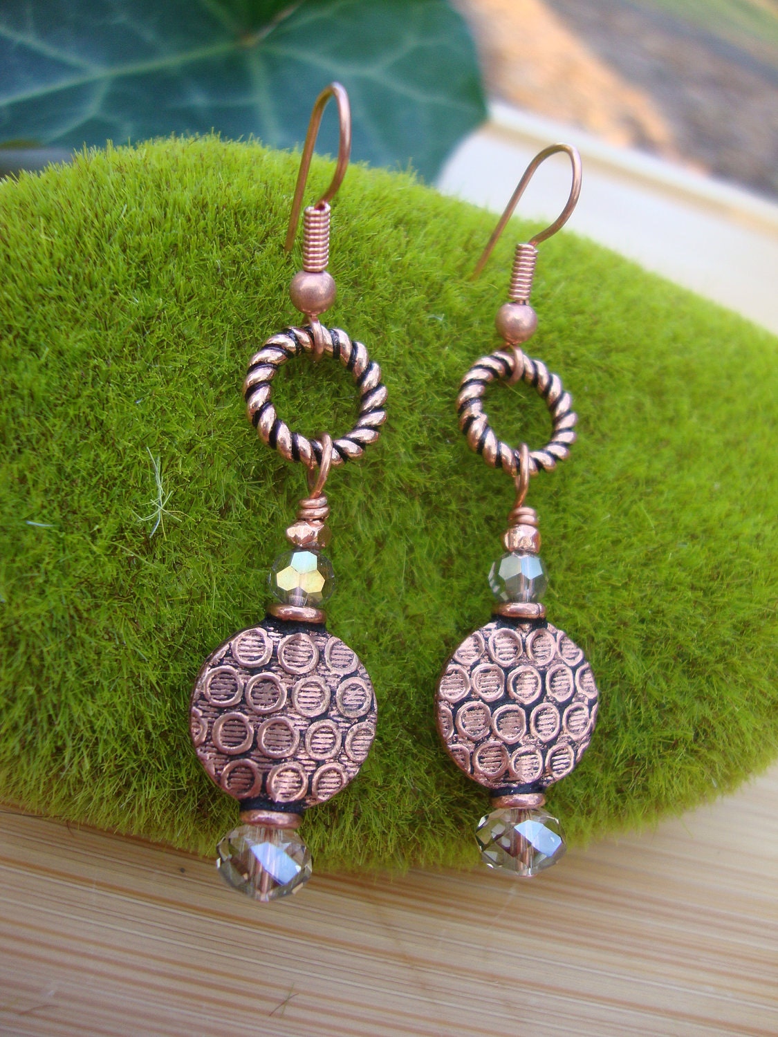 Copper And Crystal Earrings Preview 2