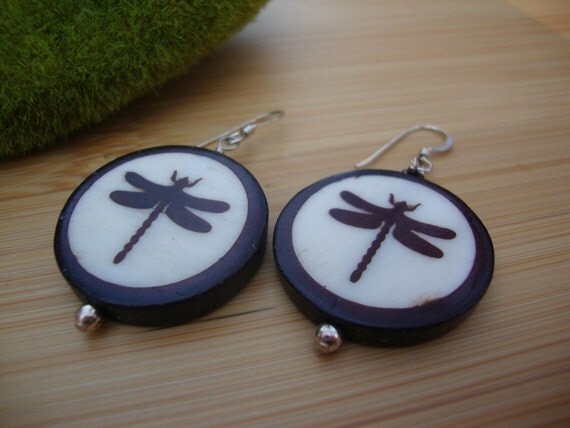 Batik Bone Dragonfly Earrings Preview 2