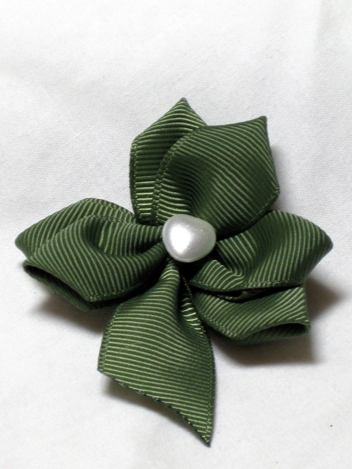 Hair Clippie Shamrock hair bow ribbon hair accessory by hamburke on etsy