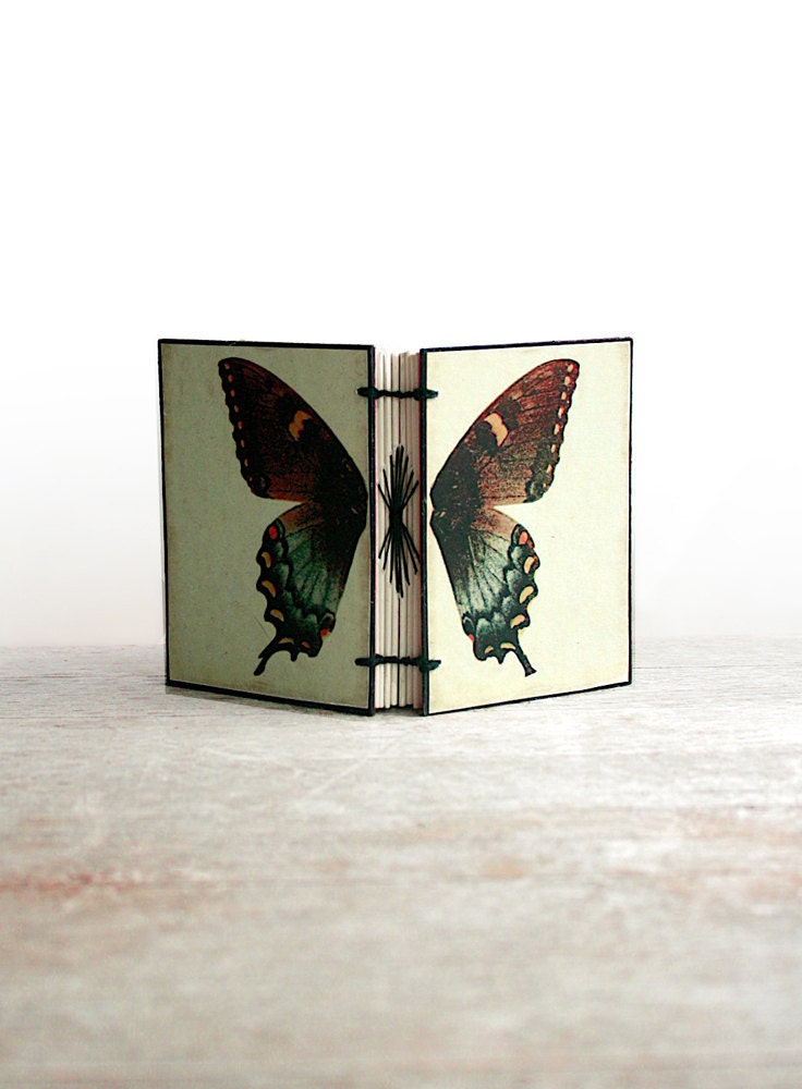 An Innocent Fluttering - Mini Handstitched Journal by Odelae