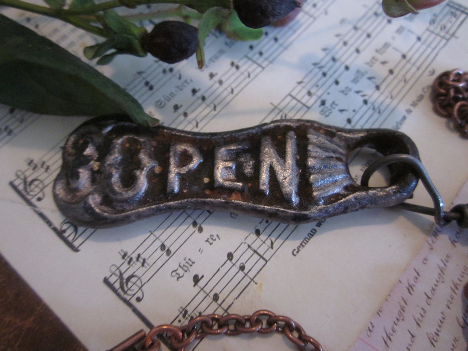 Antique Open Lever Industrial Necklace FREE SHIPPING