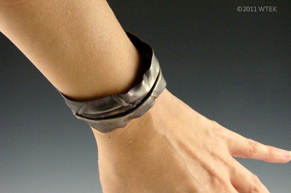 Innie Copper Cuff worn ©2011WTEK