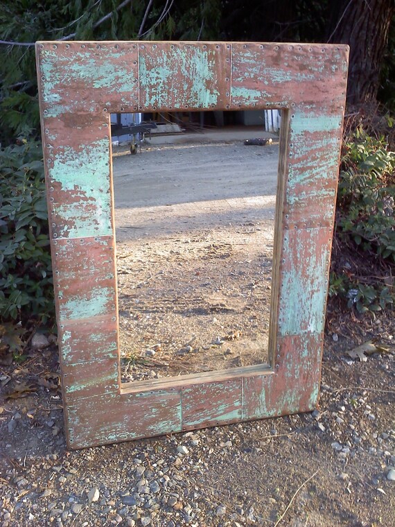 Recycled Copper Mirror- VaughanFurniture