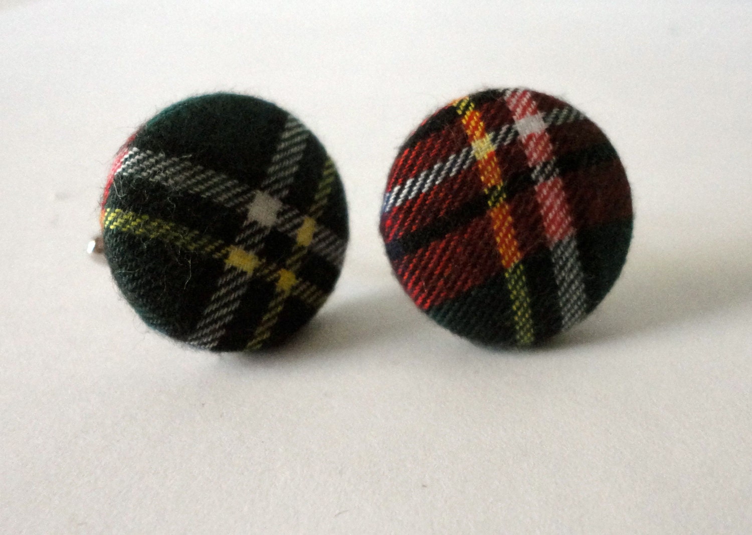 holiday plaid cuff links