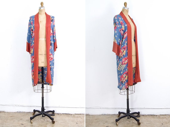 Vintage 1930s silk kimono robe