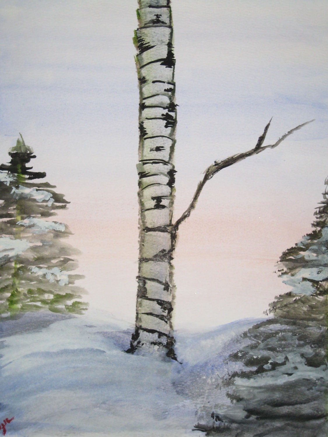 Birch Painting-"Winter Birch"