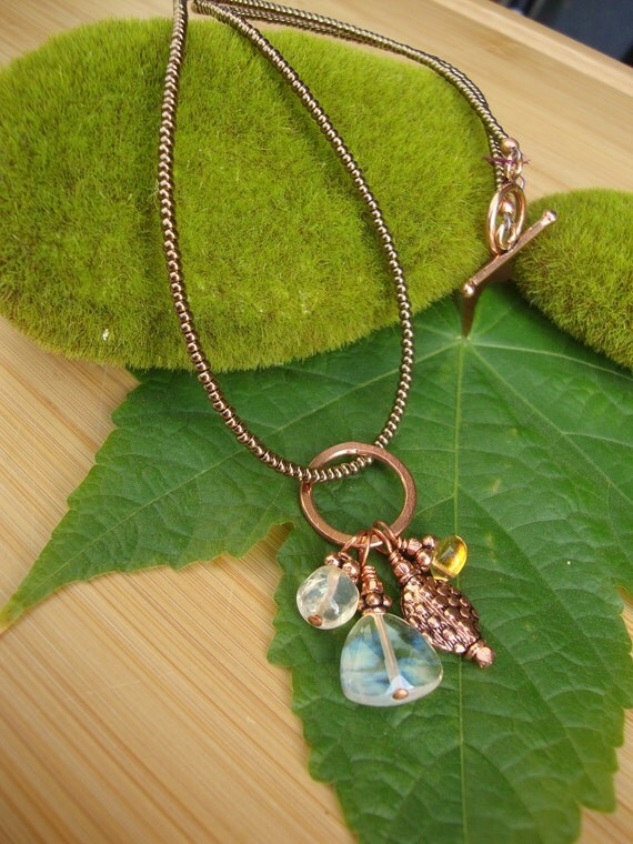 Citrine And Pineapple Quartz Charm Necklace Preview 3