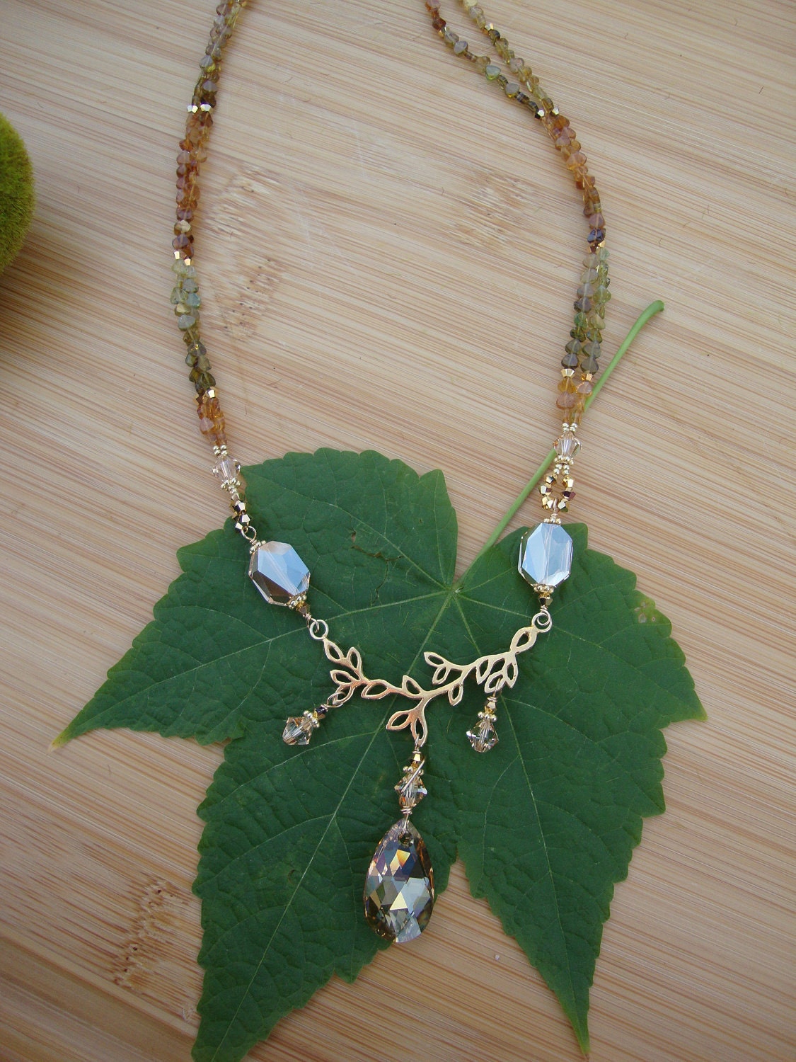 Golden Shadow Crystal Necklace Preview 4