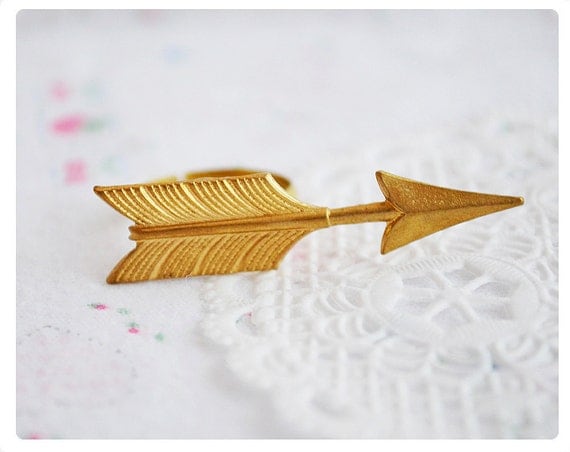Gold Arrow Ring - Hunger Games Inspired