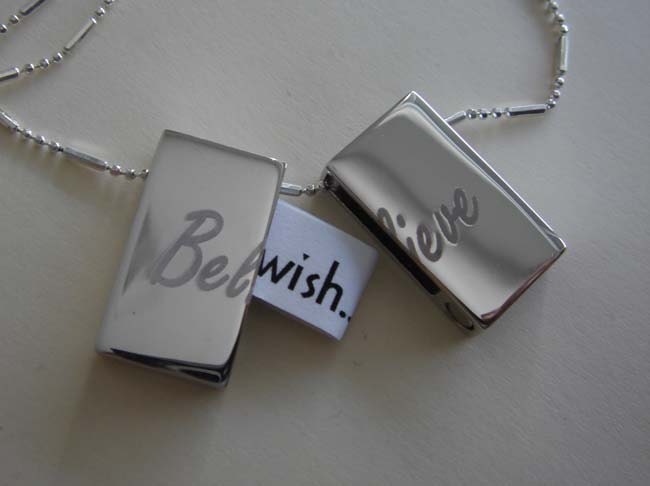 Wish-prayer Locket - Believe... necklace