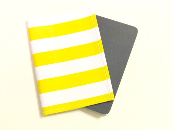 The Beverly Yellow Cabana Stripe Passport Cover-- Ready to Ship w/ FREE US Shipping