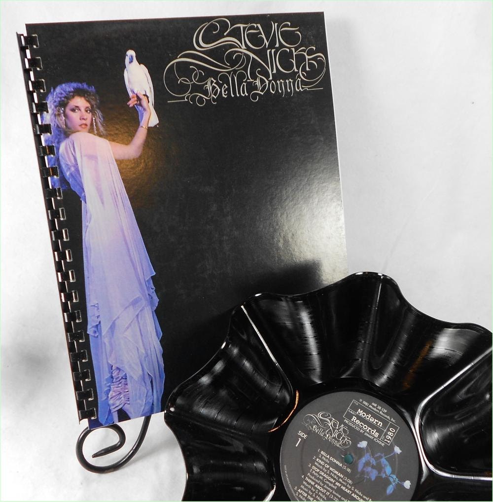 STEVIE NICKS - Bella Donna - Recycled Record Chip Bowl and Journal Gift Set