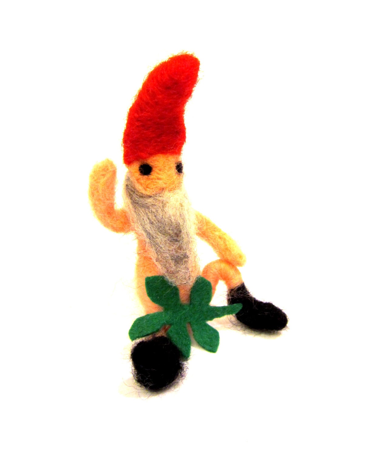 Gnome miniature needle felted naked mature small needle felted nekked gnome