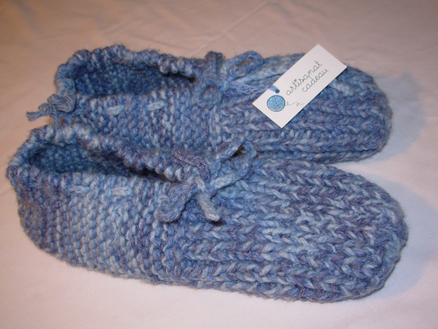 Slippers knitting    for man    ex-large   10-13  with   SECURE SOLES