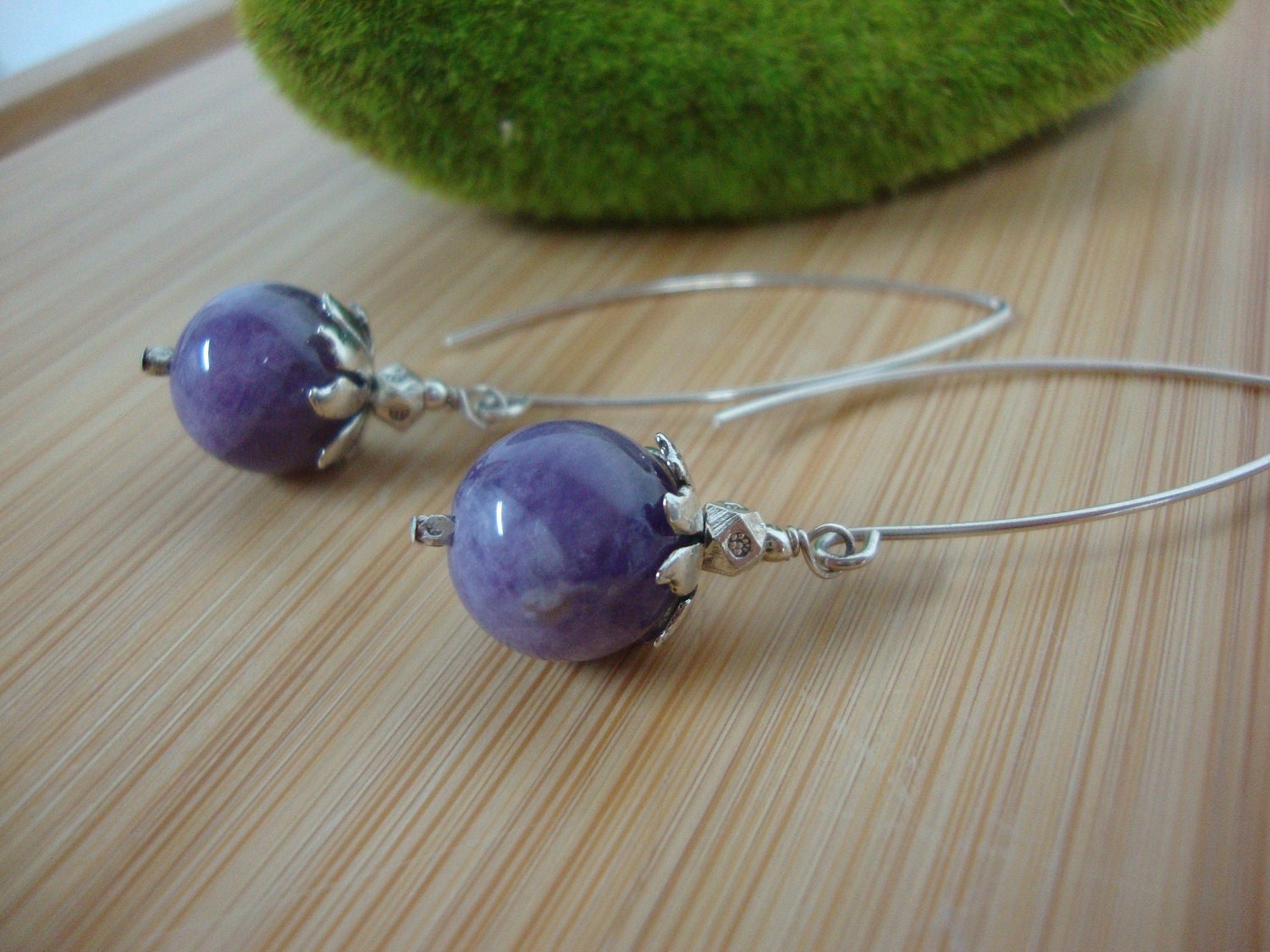 Cape Amethyst Drop Earrings Preview 3