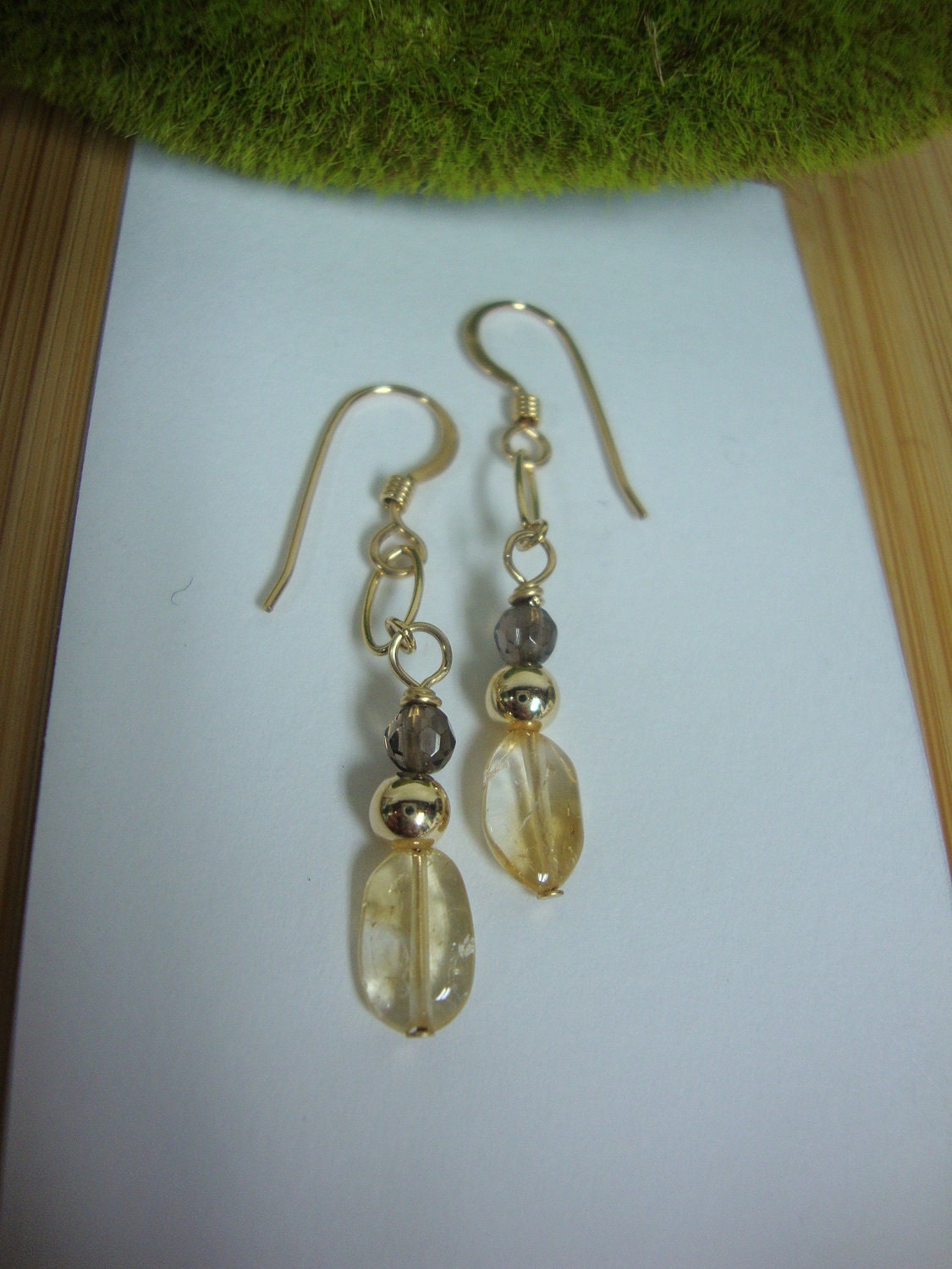 Dainty Citrine Earrings Preview 3