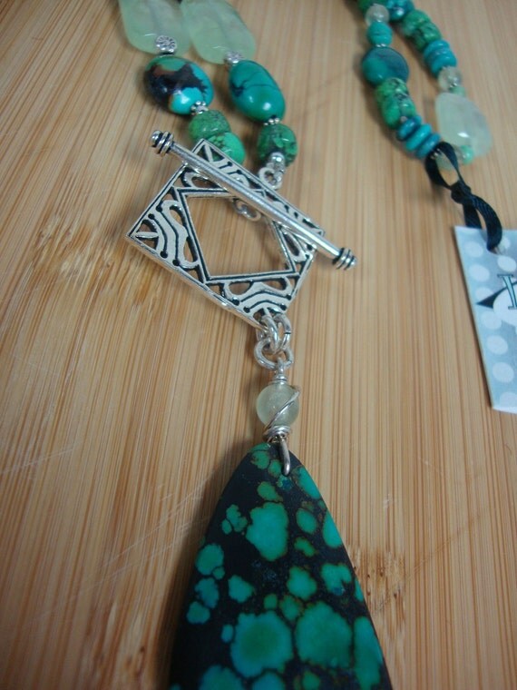 Square Toggle Turquoise Necklace Preview 4
