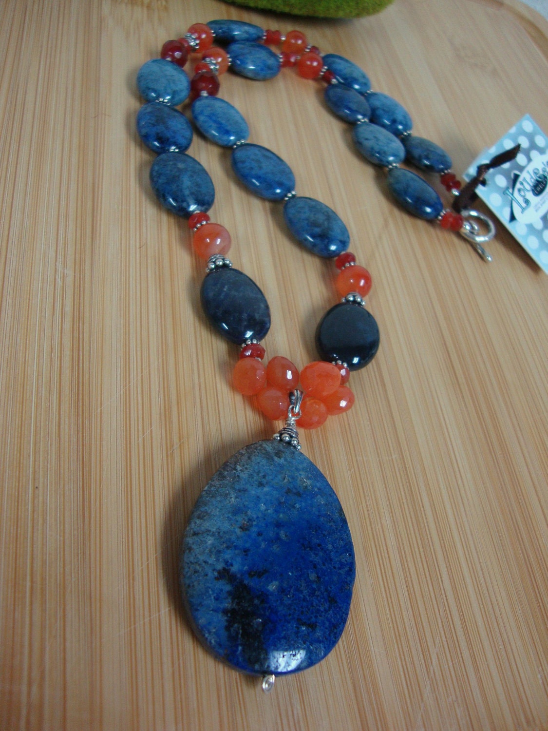 Durmertierite And Carnelian Necklace Preview 4