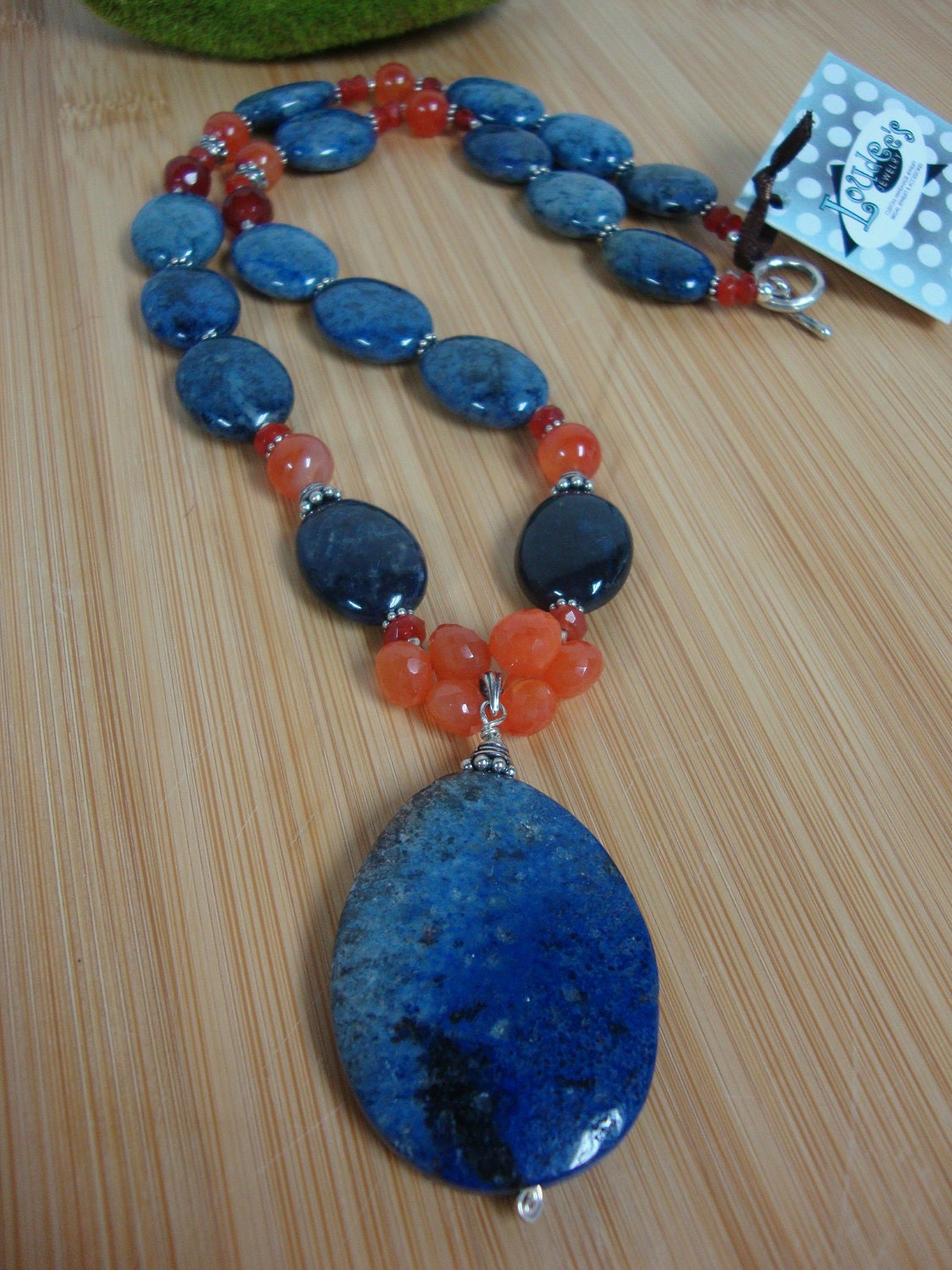 Durmertierite And Carnelian Necklace Preview 3