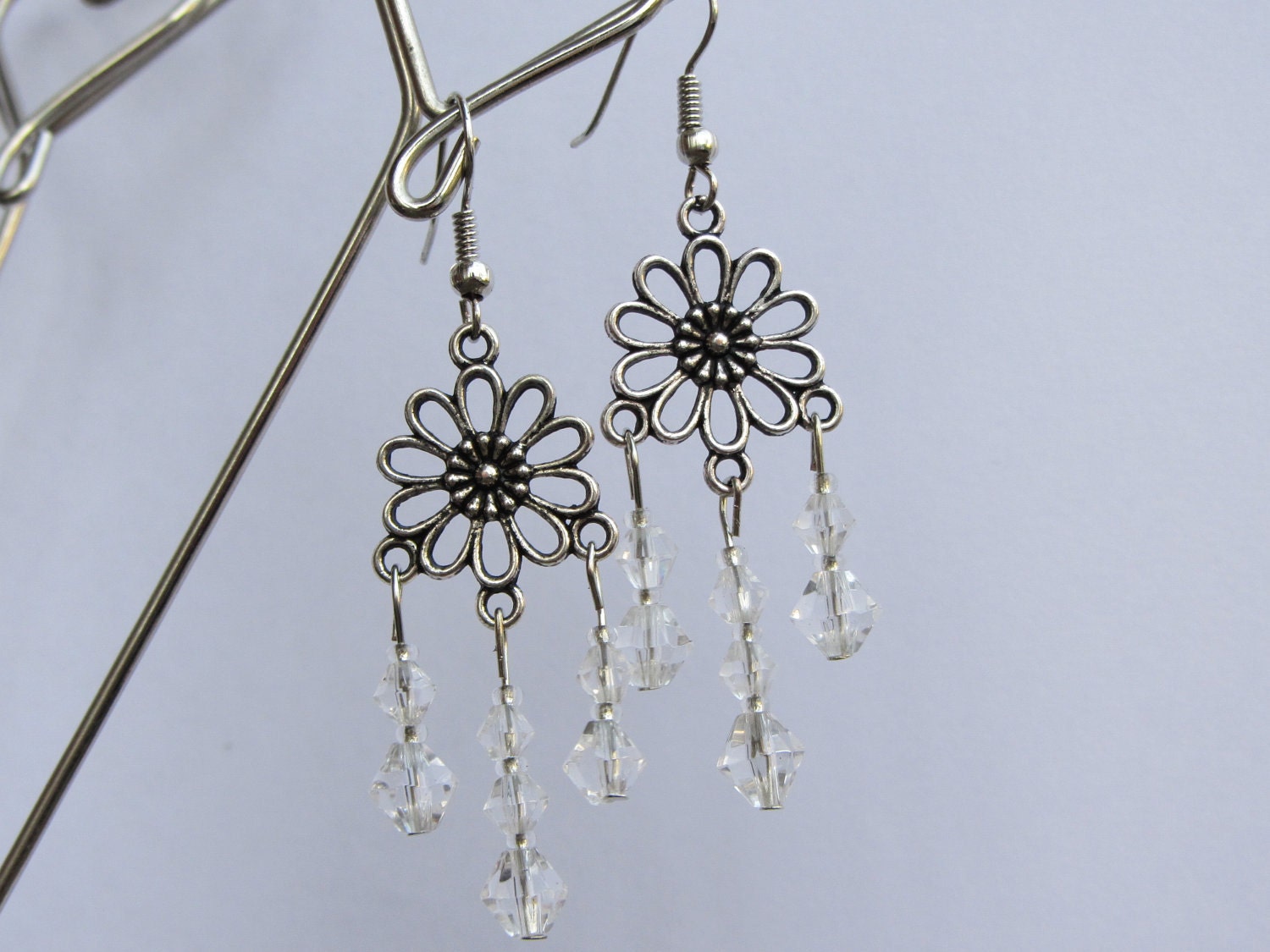 ON SALE NOW - Elegant Flower Chandelier Earrings